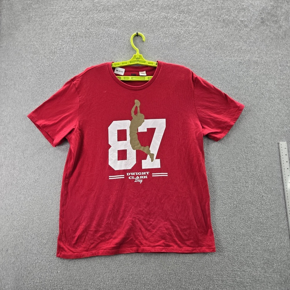 San Francisco 49ers Men Shirt XL Red Levi's 87 Dwight Clark The Catch